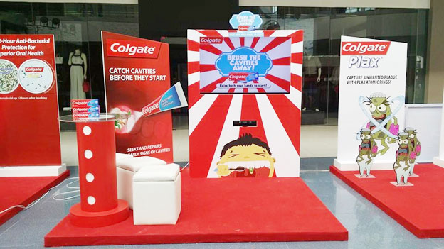 高露潔展臺，展臺設計，高露潔