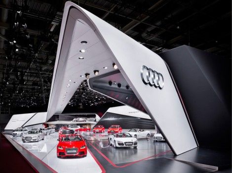 奧迪展臺，奧迪展臺設計，奧迪